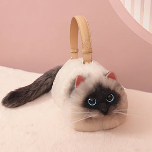 Plush Cat Crossbody Bag