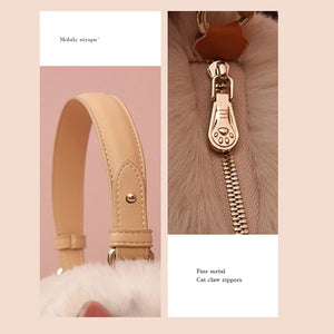 Plush Cat Crossbody Bag